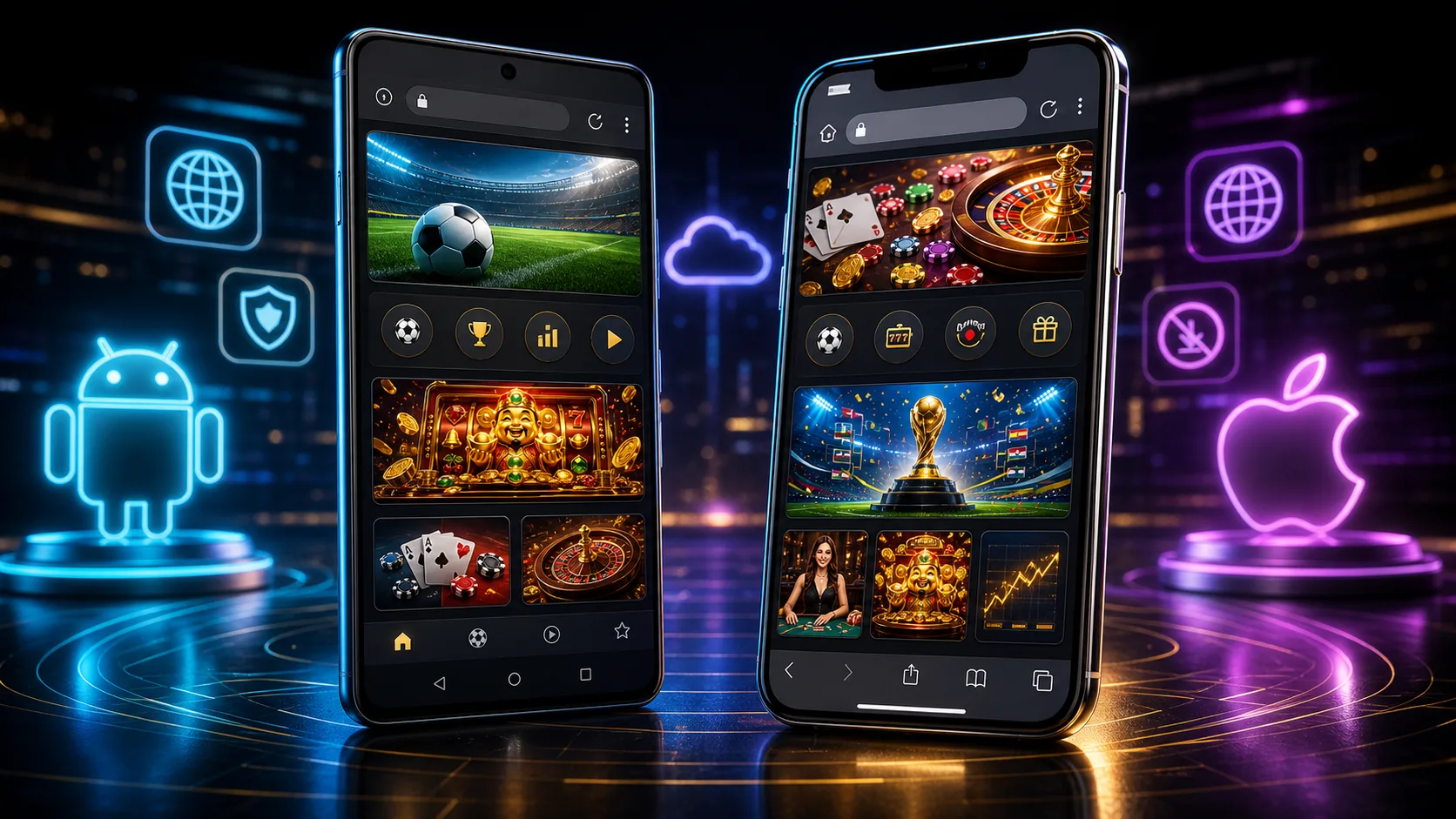 Experiência copaamerica compatível com Android e iOS no navegador mobile